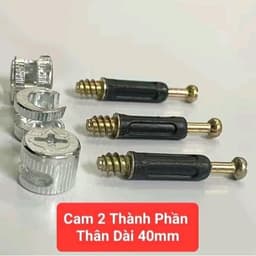 Cam Liên Kết 2 Thành Phần Và 3 Thành Phần. Ốc Cam Chất Liệu Inox Mạ Niken Sáng Bóng Và Rất Dày. Gói 500 Bộ. 4