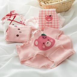 Set 20 Quần Lót Nữ Cotton 💥 HÀNG CAO CẤP 💥 Quần Chip Cute Tăm Mềm Gấu Bee Hồng Thoáng Khí Co Dãn Kháng Khuẩn C18 4