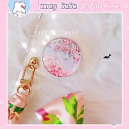 [HÌNH THẬT CÓ SẴN] Ốp Samsung Z Flip 3 - ZFlip 3 - ZFlip3 - Flip3 5G popsocket hoa tuyết kèm dây khăn nơ dễ thương 4