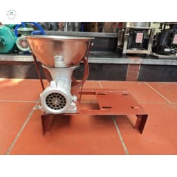 Cối 12 Liền Bệ Máy Xay Thịt, Xay Xương , Xay Cua 12 chân sắt tặng kèm buli dây cô loa sàng 8mm 1