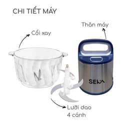 Máy xay thịt SEKA SK2288 đa năng công suất 500W, cối thuỷ tinh dao 4 lưỡi  TUIDO SHOP 3