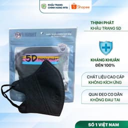 Khẩu trang 5D kháng khuẩn thùng 100 chiếc dùng 1 lần thịnh phát 8