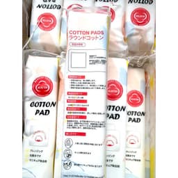 Bông Tẩy Trang Gấu Dâu 150 Miếng, Hatsu 100% Tự Nhiên, Không Gây Kích Ứng, Bông Vuông Hatsu Bông Mềm Bám Viền Vòng Quanh 9