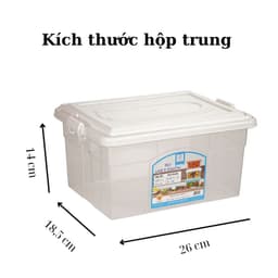 Hộp lạnh 2 quai Việt Nhật 3 size (6521), Hộp đựng thực phẩm, bảo quản thức ăn có quai xách tiện lợi 6