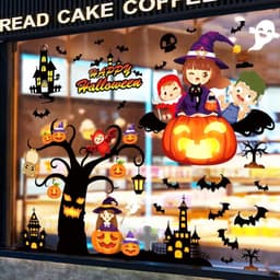 Decal HALLOWEEN - Hít tĩnh điện -Tổng hợp combo trang trí Halloween dán cửa kính lớn 8