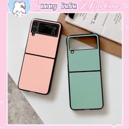 [CÓ SẴN] Ốp Samsung Z Flip 3 - ZFlip 3 - ZFlip3 5G màu pastel dễ thương có móc đeo giữa 7