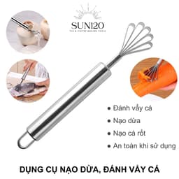 -Dụng cụ nạo dừa đa năng, đánh vẩy cá bào sợi cà rốt, lấy ruột dưa lưới, 7