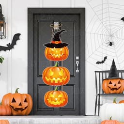 Halloween Cửa Treo Trang Trí Bí Ngô Ma Bát Lừa Hoặc Điều Trị Mặt Dây Biểu Ngữ Trang Trí Tiệc Cho Cửa Sổ Gia Đình Đồ Chơi Trẻ Em Đồ Trang Trí 6