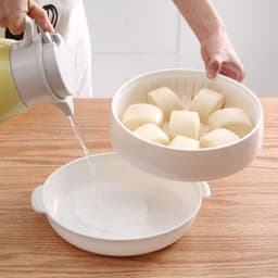 Bộ khay hấp lò vi sóng Việt Nhật (5625) 2 tầng chịu nhiệt tốt tiện lợi 4