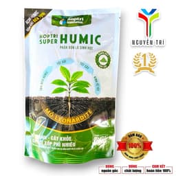 1 thùng 20 gói Acid Humic Hợp Trí Tết Super Humic (Túi 1kg) - Cải Tạo Đất, Siêu Kích Rễ, Chuẩn Hữu Cơ OMRI 2