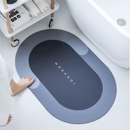 Thảm Lau Chân Silicon cao cấp Siêu Thấm Hút Nước (40x60cm) - Thảm Chùi Chân Đế Cao Su Chống Trơn Trượt Nhung SP 4