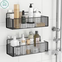 Kệ Lưới Đựng Đồ Nhà Tắm Dán Tường - Kệ Nhà Tắm- Kệ Để Bồn Cầu - Tiện Lợi Dùng Cho Mọi Vị Trí - Kèm 2 Mi 2