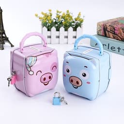 -Két Sắt Tiết Kiệm Hình Con Heo, Két Sắt Mini Hình Con Lợn Có Khoá Đựng Tiền Lì Xì Tết 1