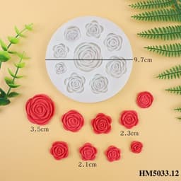 Khuôn silicon hình charm hoa các loại - Khuôn làm bánh hay socola, đổ charm nến thơm handmade, đổ epox chuẩn DIY - HM033 7