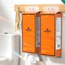 4472 Giấy rút treo tường 1280 tờ Cheeful tiện lợi, nội địa trung cao cấp 4 lớp 3