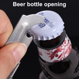 Dụng cụ mở hộp SDFG, Dụng cụ mở chai 2 trong 1 bằng thép không gỉ, Dụng cụ nhà bếp Gấp nắp tháo nắp cụ mở bền Tiện ích gia đình 7