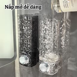 Hộp Đựng Sữa Tắm Dầu Gội Nước Rửa Tay Hút Chân Không  Hộp Đựng Xà Phòng Có Nắp Trong Suốt 3