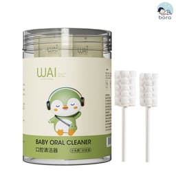 Que tưa lưỡi, rơ lưỡi WAI hộp 30 que cho bé sơ sinh (1 đầu rơ lưỡi) 4