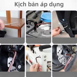 Bộ công cụ lục giác đa chức năngm CR-V, Bộ cờ lê chìa khóa lục giác có độ cứng cao S2, 1.5-10mm 4