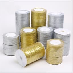 Ruy băng nhũ kim tuyến vàng bạc bản 22m 5