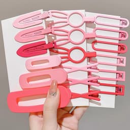 -Kẹp tóc sét 19 Món Cặp Tóc Mái Hình Cá Mập Màu Hồng Ngọt Ngào Dễ Thương Cho Bạn Gái 8