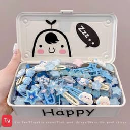 Set 50 kẹp tóc màu hồng, màu xanh cho bé gái siêu dễ thương phong cách hàn quốc siêu cute🍀FREESHIP🍀 9