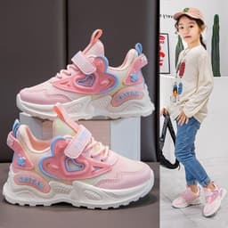 Giày thể thao KBSTAR phối lưới mix hình trái tim dễ thương cho bé gái 5