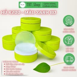 Giá Sỉ 100 hũ K200 xanh bơ (lòng 200g + hũ = 250g) - Có nắp lót chống tràn - Đựng kem trộn Đựng kem body 2