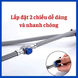 Vòi Rút Dùng Cho Chậu Rửa Bát. Giúp Dễ Dàng Vệ Sinh Chậu Và Tiện Lợi. Chất Liệu Lõi Đồng Cao Cấp, Có 2 Đường Nóng, Lạnh 8