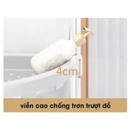 kệ để đồ nhà bếp , phòng tắm góc tường tam giác 3-4 tầng có bánh xe Ngăn nắp 5