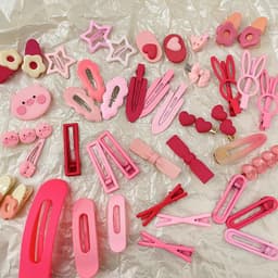 -Kẹp tóc sét 19 Món Cặp Tóc Mái Hình Cá Mập Màu Hồng Ngọt Ngào Dễ Thương Cho Bạn Gái 6