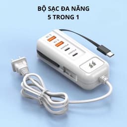 Sạc 5 Cổng USB Type C 20W - Đầu Sạc Đa Năng An Toàn, Tương Thích Nhiều Thiết Bị, Thích Hợp Mọi Nhu Cầu. 3