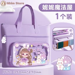Túi Xách Học Thêm Cho Học sinh Vải Canvas Chống Thấm Nước Hình Cute 6