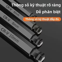 Bộ công cụ lục giác đa chức năngm CR-V, Bộ cờ lê chìa khóa lục giác có độ cứng cao S2, 1.5-10mm 3