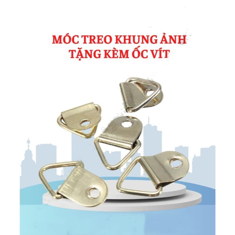 Set 5/10c Móc Treo Tranh Ảnh Tam Giác Kim Loại - Phụ Kiện Treo Tranh, Khung Ảnh, Đồ Trang Trí Tường Chắc Chắn
