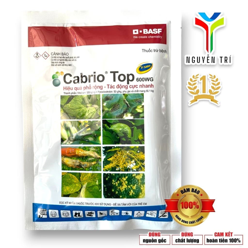 Sản Phẩm Quản Lý Nấm Bệnh Cabrio Top 600WG BASF (Gói 100g) - Công Nghệ AgCelence Giúp Cây Khỏe