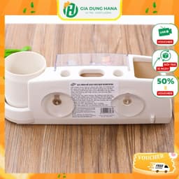 Kệ Treo Chữ HoMe Để Bàn Chải Kem Đánh Răng Kèm Cốc Siêu Bền Siêu Tiện Lợi 3