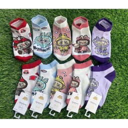 Sét 10 Đôi Tất Vớ Hoạt Hình Kuromi -Tất Cotton Tím Cổ Cao -Tất Dễ Thương Dài Bé Gái Cute 2