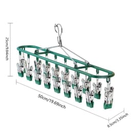 Móc bọc nhựa 20 kẹp​​ ​​Thép không gỉ, ​​Dụng cụ sắp xếp quần áo chống gió​​ TUIDO SHOP 2