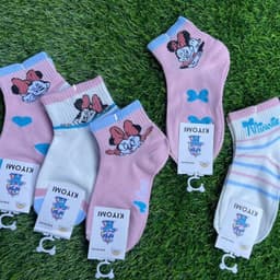 Sét 10 Đôi Tất Vớ Hoạt Hình Kuromi -Tất Cotton Tím Cổ Cao -Tất Dễ Thương Dài Bé Gái Cute 7