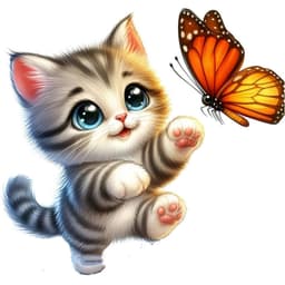 Miếng Dán Trang Trí Mèo Đuổi Bướm 3D, Xe Điện Che Khuyết Điểm Tự Dính 1