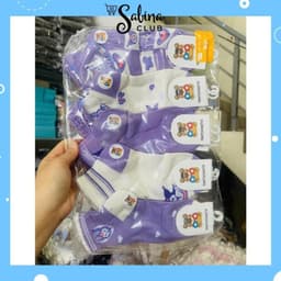 Set 5 Đôi Tất Cho Bé Gái Họa Tiết Kuromi Tím Phong Cách Hàn Siêu Hot Mẫu Mới Nhất [FREESHIP] 7