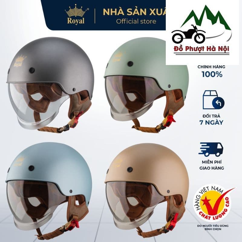 [Màu Mới] Mũ Bảo Hiểm Royal M239 Kính Âm Nam Nữ Chính Hãng, Nón Bảo Hiểm M239 Royal