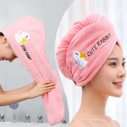 -(Khăn cao cấp)Khăn quấn tóc,lau Đầu Ủ Tóc Nhanh Khô Cho Nữ Mềm Mịn Thấm Hút Tốt 9