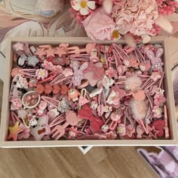 Set 50 kẹp tóc màu hồng, màu xanh cho bé gái siêu dễ thương phong cách hàn quốc siêu cute🍀FREESHIP🍀 3