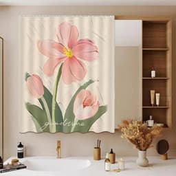 Rèm trang trí gương, Rèm ngắn tủ, chặn trượt, Kệ phòng tắm Rèm bụi, Hoa. Chặn máng xối, không dụng cụ, không khoan, có đường ray trượt. 7