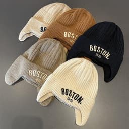 Mũ bảo vệ tai SIRENXI, len mềm ​​Mũ ấm áp cho bé, mặc trẻ em Beanies Boy Girl 3