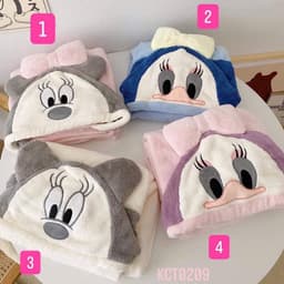 Áo choàng tắm cho bé có mũ, khăn choàng tắm nhiều màu dễ thương cho bé trai bé gái free ship 6