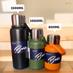 Bình Giữ Nhiệt Boss Inox 316 Có Nắp Kèm Cốc Dung Tích 800ml/1000ml/ 1500ml 7