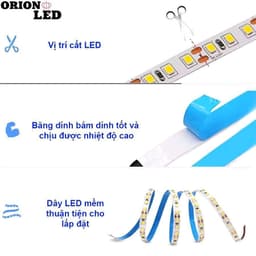 Led Dán 120V, 120 Mắt Dùng Cho Tủ Bếp, Tủ Áo. Mặt Sau Có Băng Dính 3m. Sẵn 3 Màu. Trắng, Vàng, Trung Tính. Cuộn Dài 5m 8